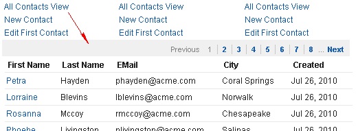 Dynamic content after clicking on All Contacts View
