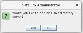 safelinx admin prompt for ldap