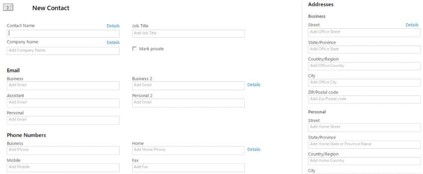 contact form simplified