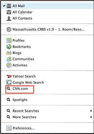 Example CNN search contributed to Notes Search Center