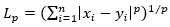 The Lp-norm formula is shown