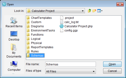 The project directory for the Calculator Project is shown.