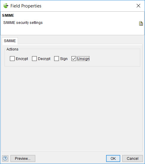 Image of the S/MIME security settings dialog box.
