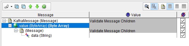 image of screen to configure the message