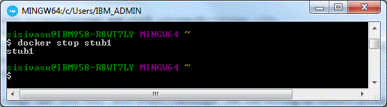 Image of the command window showing the command run.