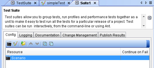 Image of the test suite editor