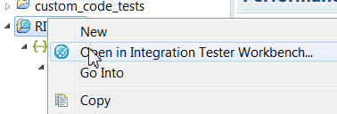Right-click menu to open HCL OneTest API resources