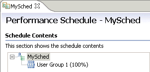 default schedule with one user group