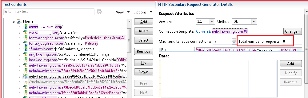 HTTP Secondary Request Generator