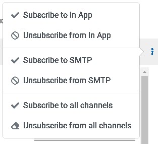Subscribe or unsubscribe to all notification channels