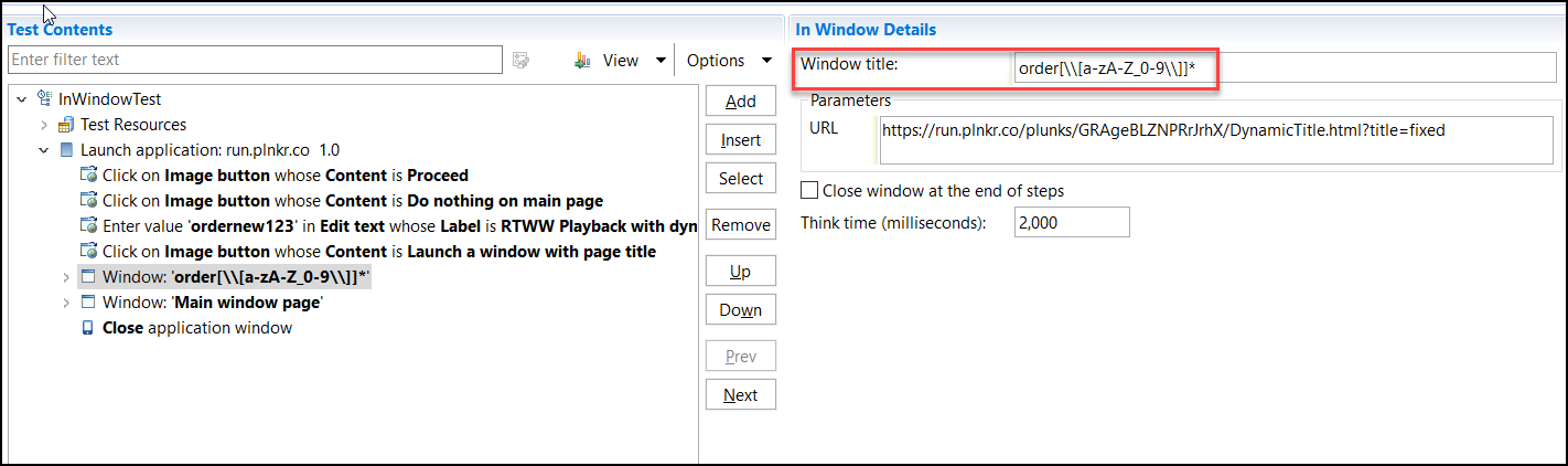 Image of the In Windows Details panel