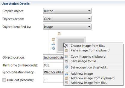 Add an image or modify the image from the context menu or icons