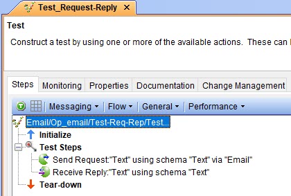 Image of the request reply action in the test.