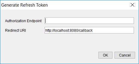 Image of the Generate Refresh Token dialog.