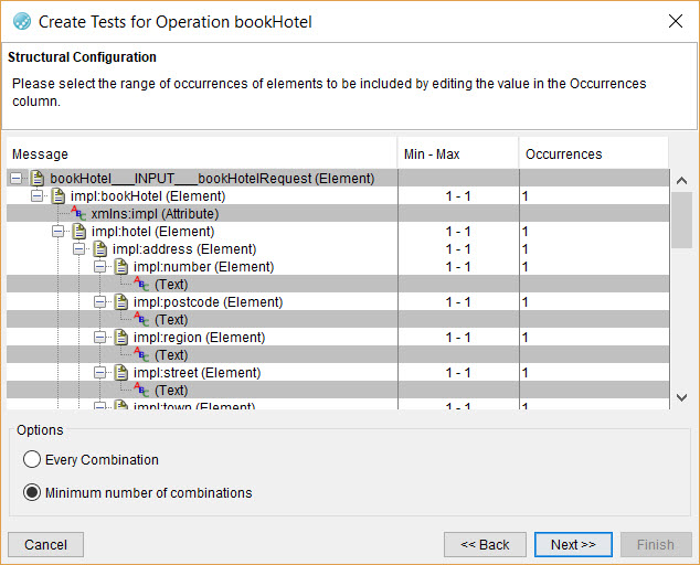 Image of the Structural Configuration dialog.
