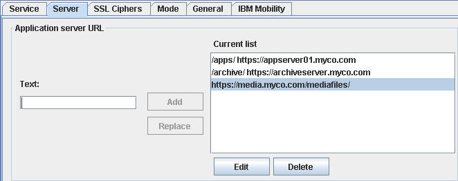 Apps and Archive URLs affiliated with two distinct servers