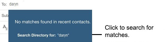 Search Directory for: "daryn" prompt when no matches found