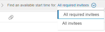"Find an available start time for" setting