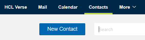 New Contact button from Contacts