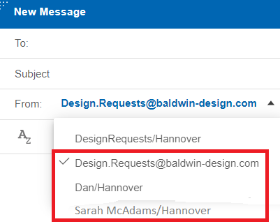 Sent from Mail-in datatbase dropdown list