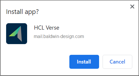 Picture of the prompt that says "Install app?"