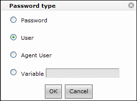This picture displays the user option field selected.